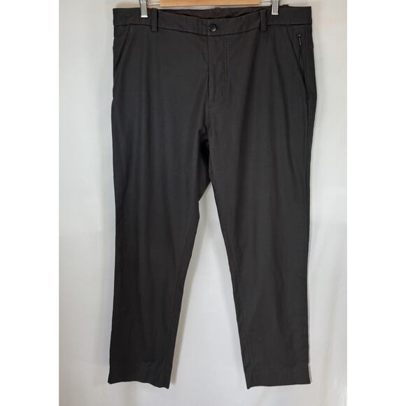 Lululemon Men’s 36 ABC Commission Pants Black Slim Fit Warpstreme Stretch Casual - Picture 2 of 10